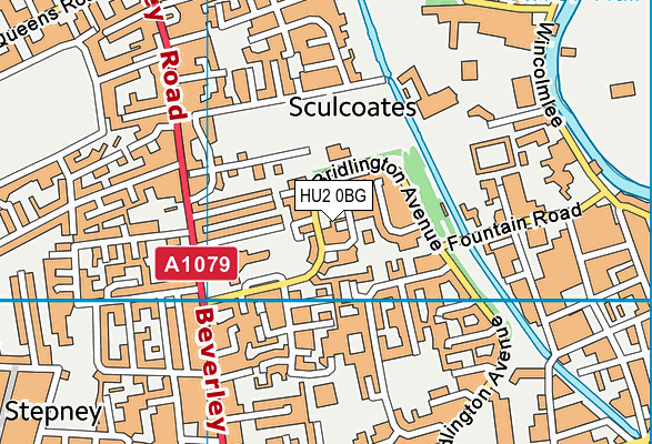 HU2 0BG map - OS VectorMap District (Ordnance Survey)