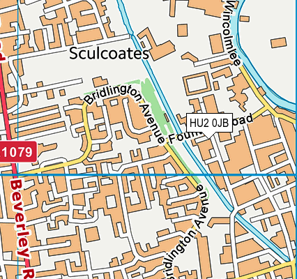 HU2 0JB map - OS VectorMap District (Ordnance Survey)