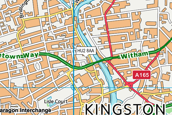 HU2 8AA map - OS VectorMap District (Ordnance Survey)