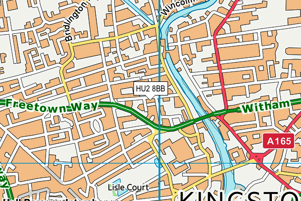 HU2 8BB map - OS VectorMap District (Ordnance Survey)