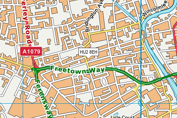 HU2 8EH map - OS VectorMap District (Ordnance Survey)