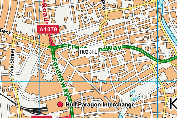 HU2 8HL map - OS VectorMap District (Ordnance Survey)