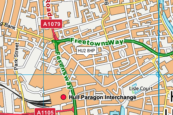 HU2 8HP map - OS VectorMap District (Ordnance Survey)