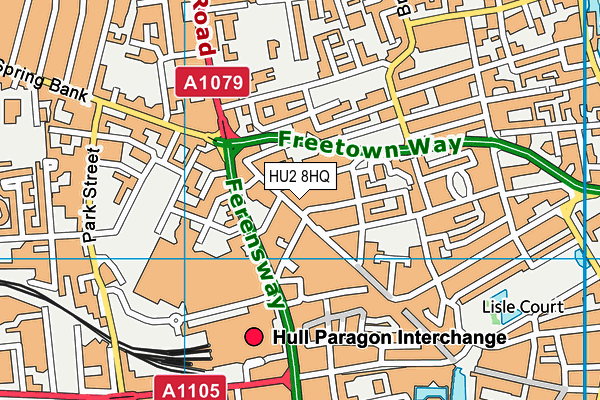 HU2 8HQ map - OS VectorMap District (Ordnance Survey)