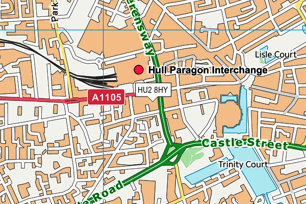 HU2 8HY map - OS VectorMap District (Ordnance Survey)