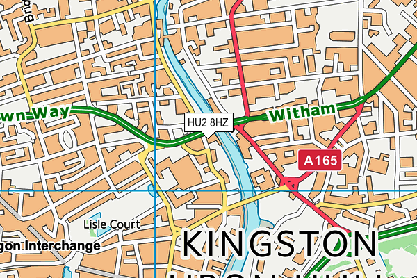 HU2 8HZ map - OS VectorMap District (Ordnance Survey)