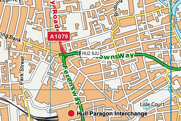 HU2 8JU map - OS VectorMap District (Ordnance Survey)