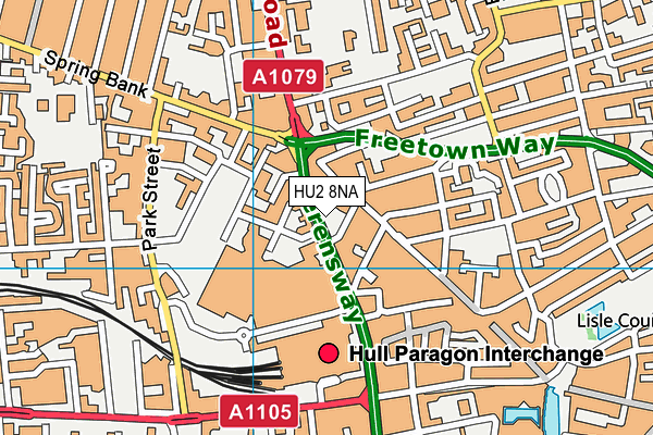 HU2 8NA map - OS VectorMap District (Ordnance Survey)