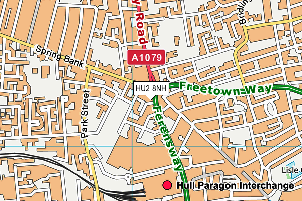 HU2 8NH map - OS VectorMap District (Ordnance Survey)