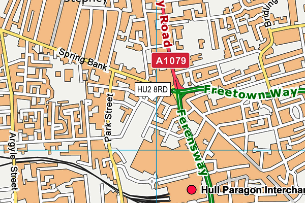 HU2 8RD map - OS VectorMap District (Ordnance Survey)