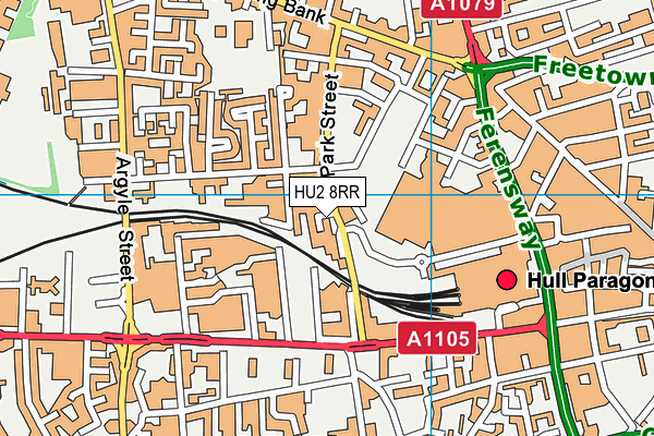 HU2 8RR map - OS VectorMap District (Ordnance Survey)