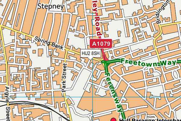 HU2 8SH map - OS VectorMap District (Ordnance Survey)