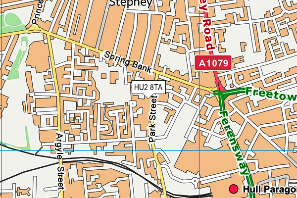 HU2 8TA map - OS VectorMap District (Ordnance Survey)