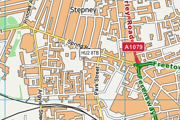 HU2 8TB map - OS VectorMap District (Ordnance Survey)