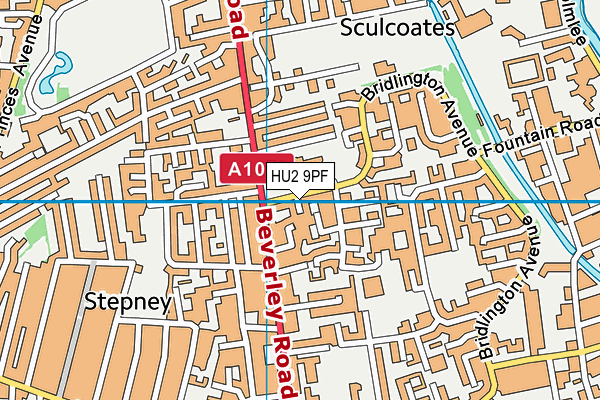 HU2 9PF map - OS VectorMap District (Ordnance Survey)