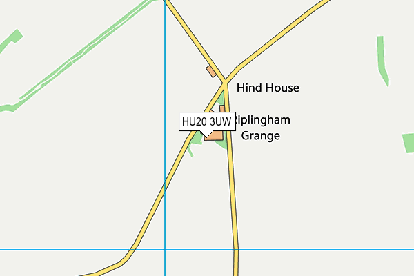 HU20 3UW map - OS VectorMap District (Ordnance Survey)