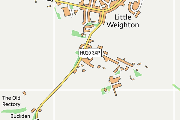 HU20 3XP map - OS VectorMap District (Ordnance Survey)