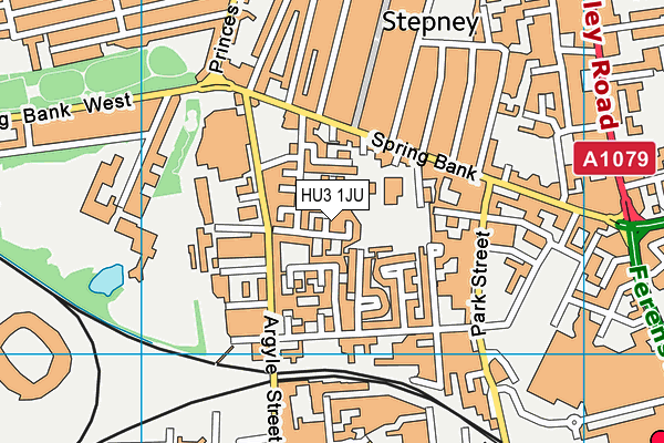 HU3 1JU map - OS VectorMap District (Ordnance Survey)