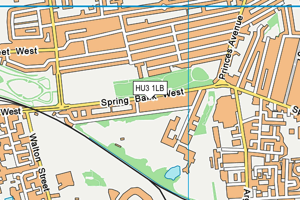 HU3 1LB map - OS VectorMap District (Ordnance Survey)