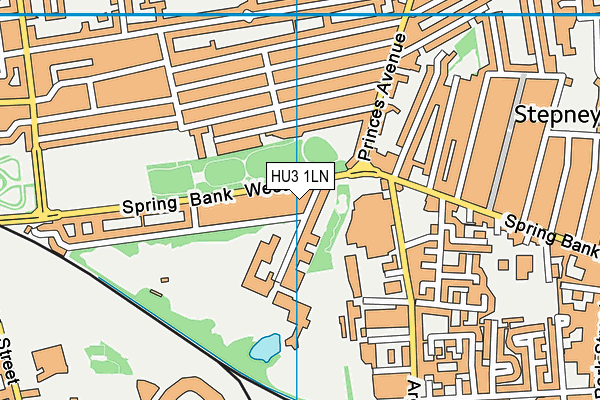 HU3 1LN map - OS VectorMap District (Ordnance Survey)
