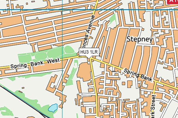 HU3 1LR map - OS VectorMap District (Ordnance Survey)