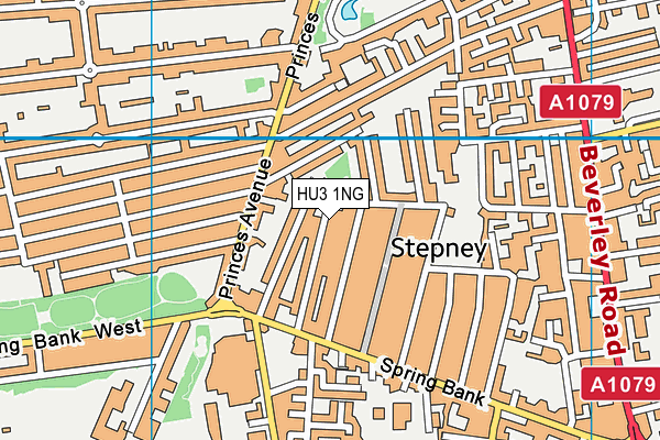 HU3 1NG map - OS VectorMap District (Ordnance Survey)
