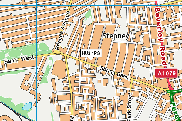 HU3 1PG map - OS VectorMap District (Ordnance Survey)