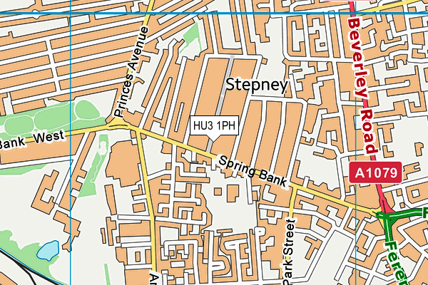 HU3 1PH map - OS VectorMap District (Ordnance Survey)