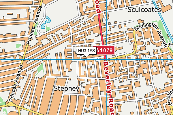 HU3 1SS map - OS VectorMap District (Ordnance Survey)