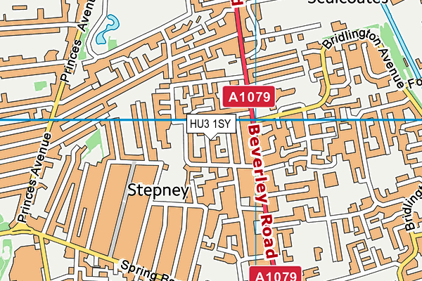 HU3 1SY map - OS VectorMap District (Ordnance Survey)