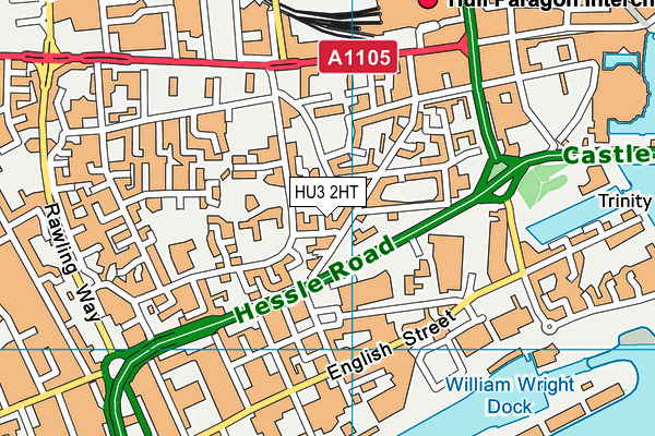 HU3 2HT map - OS VectorMap District (Ordnance Survey)