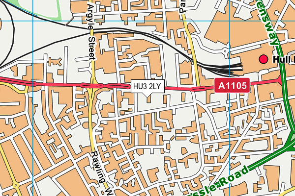 HU3 2LY map - OS VectorMap District (Ordnance Survey)