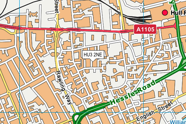 HU3 2NE map - OS VectorMap District (Ordnance Survey)