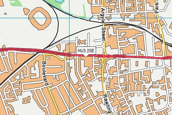 HU3 2SE map - OS VectorMap District (Ordnance Survey)