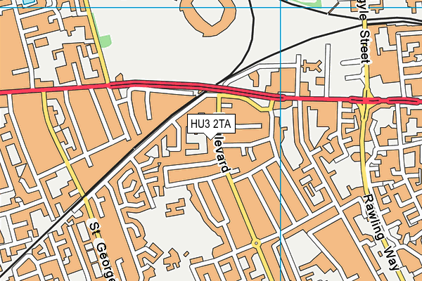 HU3 2TA map - OS VectorMap District (Ordnance Survey)