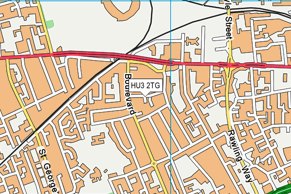 HU3 2TG map - OS VectorMap District (Ordnance Survey)