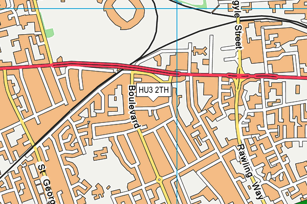 HU3 2TH map - OS VectorMap District (Ordnance Survey)