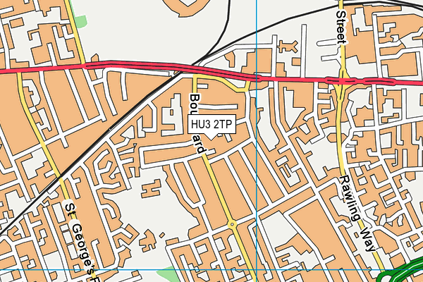 HU3 2TP map - OS VectorMap District (Ordnance Survey)