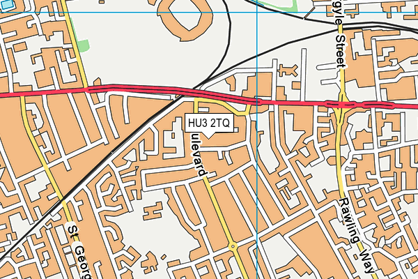 HU3 2TQ map - OS VectorMap District (Ordnance Survey)