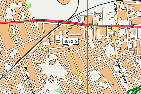 HU3 2TS map - OS VectorMap District (Ordnance Survey)