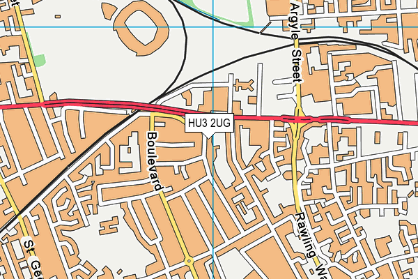 HU3 2UG map - OS VectorMap District (Ordnance Survey)