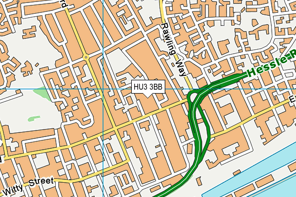 HU3 3BB map - OS VectorMap District (Ordnance Survey)