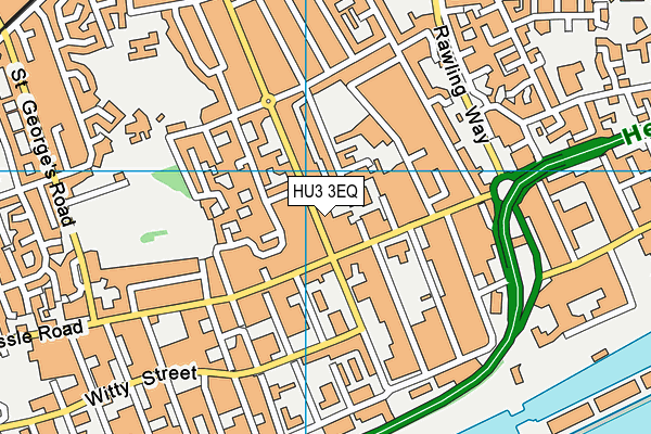 HU3 3EQ map - OS VectorMap District (Ordnance Survey)