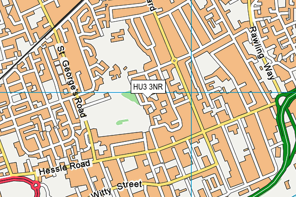 HU3 3NR map - OS VectorMap District (Ordnance Survey)