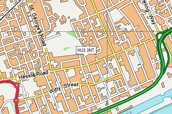 HU3 3NT map - OS VectorMap District (Ordnance Survey)