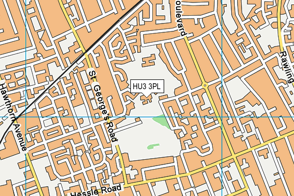 Chiltern Primary School map (HU3 3PL) - OS VectorMap District (Ordnance Survey)