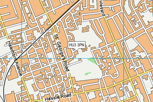 HU3 3PN map - OS VectorMap District (Ordnance Survey)