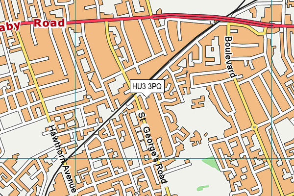 HU3 3PQ map - OS VectorMap District (Ordnance Survey)