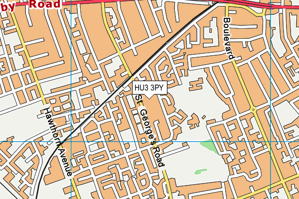 HU3 3PY map - OS VectorMap District (Ordnance Survey)