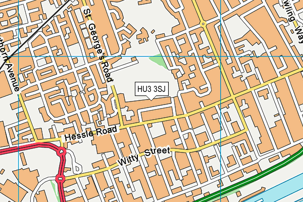 HU3 3SJ map - OS VectorMap District (Ordnance Survey)